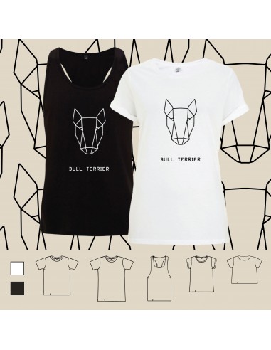 T-shirt ORIGAMI CANE BULL TERRIER FACE