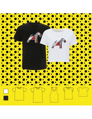 T-shirt ORIGAMI POP FOX TERRIER cane