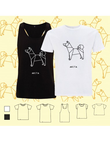 T-shirt ORIGAMI DOG AKITA