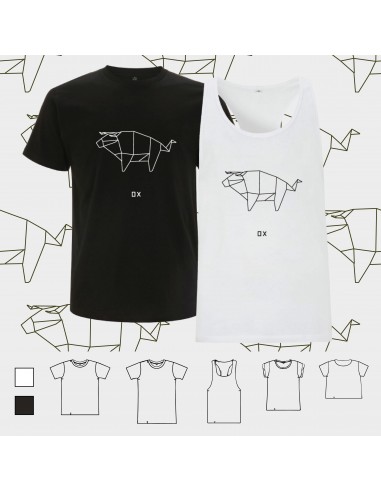 T-shirt ORIGAMI OX bue