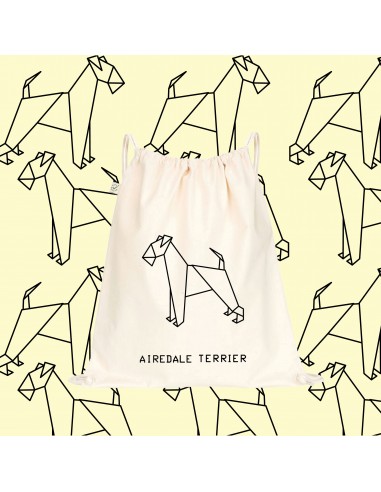 SHOPPER BAG borsa ORIGAMI AIREDALE cane