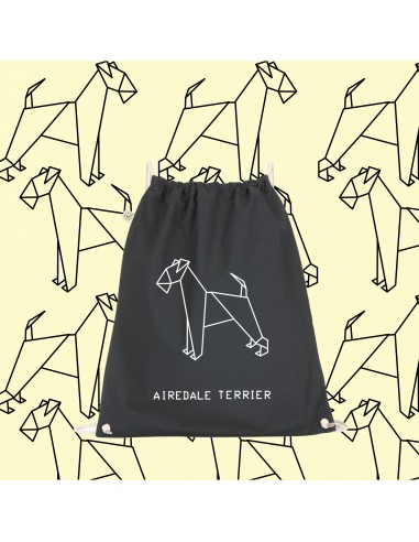 SHOPPER BAG ORIGAMI AIREDALE dog