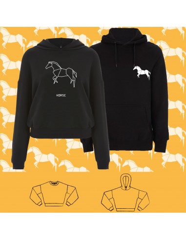 SWEATSHIRT ORIGAMI HORSE