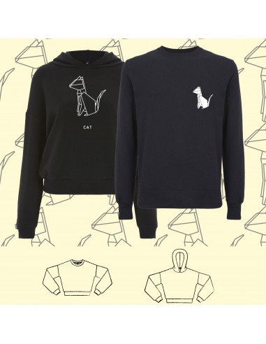 SWEATSHIRT ORIGAMI CAT