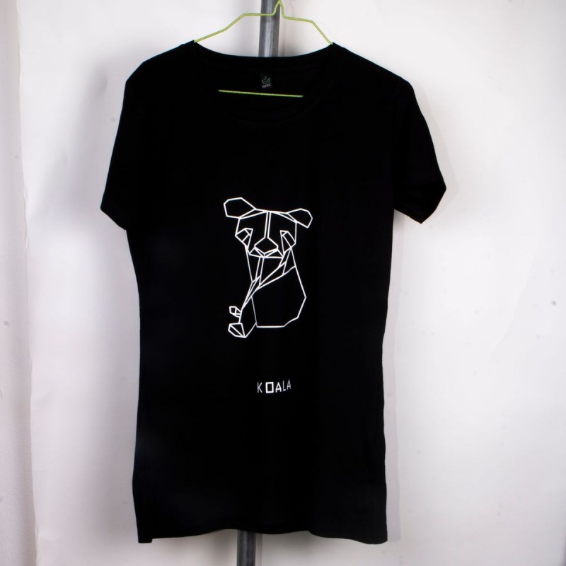 T-shirt origami koala slim fit nera