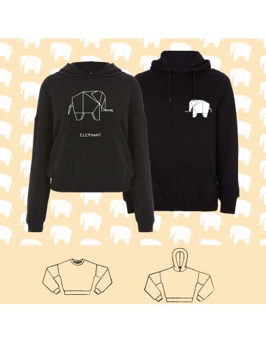 SWEATSHIRT ORIGAMI ELEPHANT