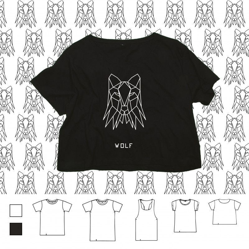 T-shirt ORIGAMI WOLF FACE